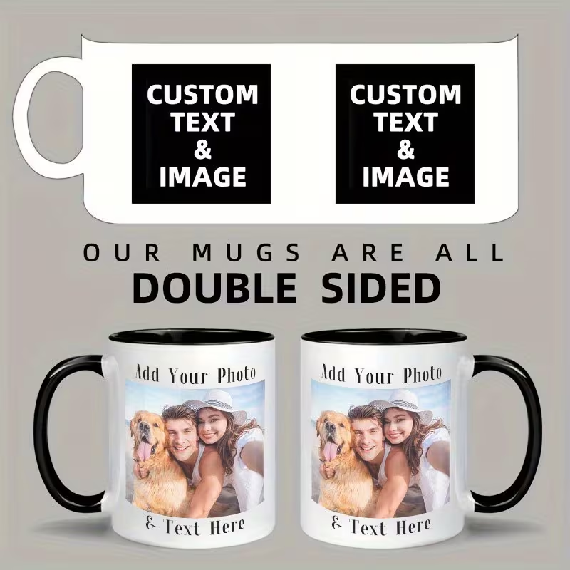 Coffee Tea Name - Caneca de Cerâmica Personalizada com Foto,