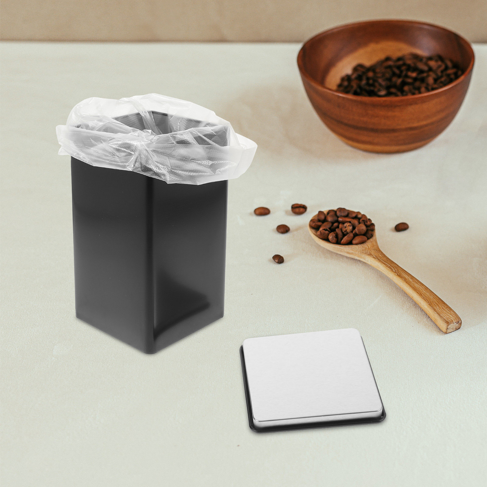 Coffee Tea Sugar - 4 potes de metal para armazenar