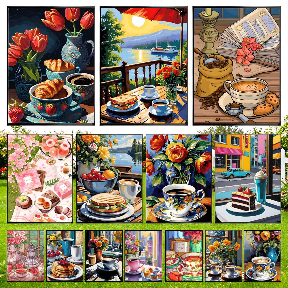 Pôster de Sala de Aula com Des - Coffee Tea Images avaliação e preço