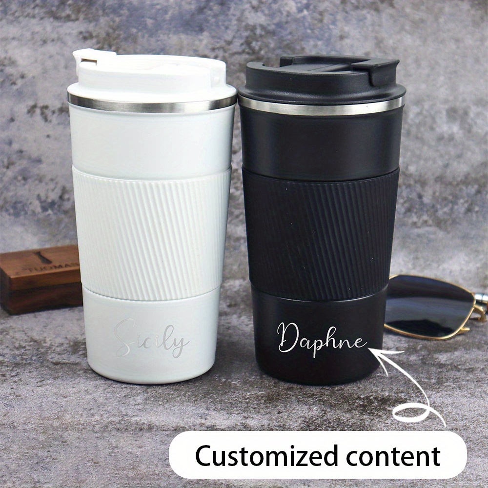 Caneca de Café de Viagem em Aç - Coffee Tea Name avaliação e preço